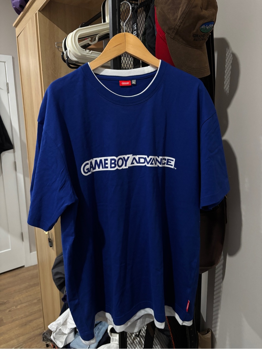 Nintendo Museum Gameboy Logo Tee - Blue XL